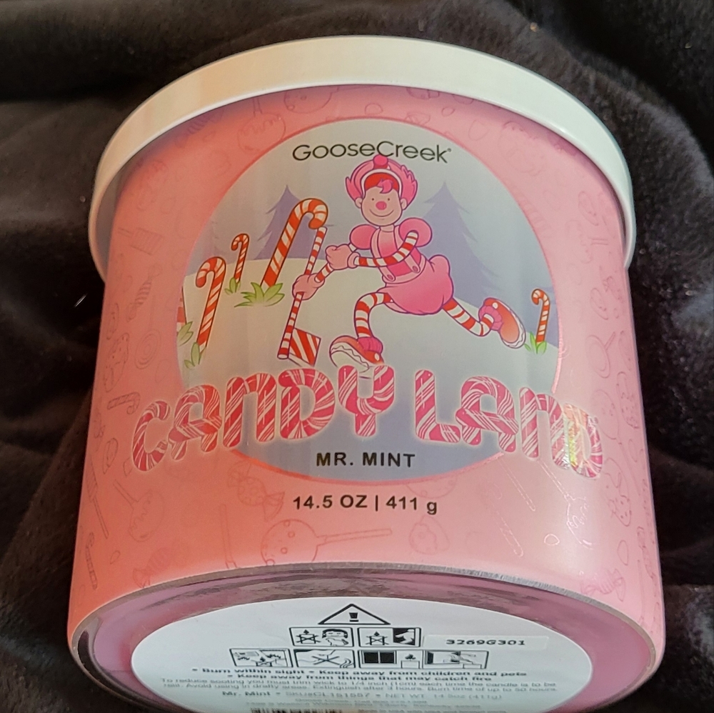 Mr. Mint Candy Land Goose Creek 3-wick soy candle NEW